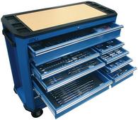 TOOLKIT 360 PCE MET/SAE BLUE ROLL CAB