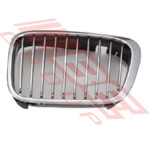 GRILLE - L/H - CHRM/CHRM - W/FRAME - BMW 3'S E46 1998-2001