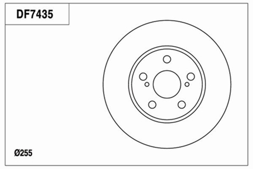 Disc Brake Rotor 255mm x 24 Min
