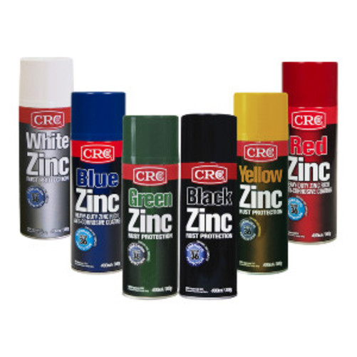 Coloured Zinc - (Black, White, Green etc) Yellow Aerosol 400 ml