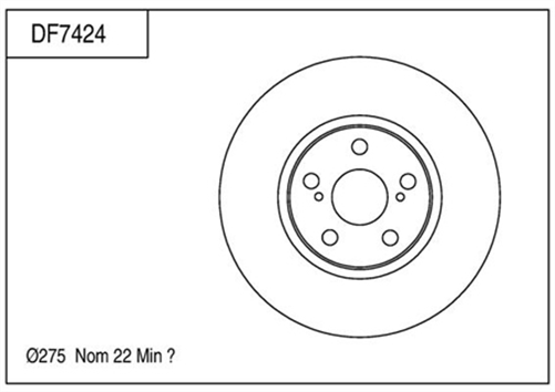 Disc Brake Rotor 275mm x 19 Min