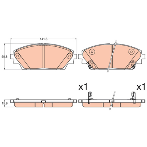 Brake Pad Set (DB2330)