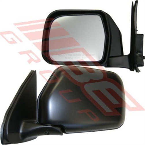 MIRROR - CNR MOUNTED - MANUAL - L/H - BLK - TOYOTA HILUX 2WD 1999-01