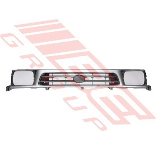 GRILLE - PAINTED SILVER/BLACK - TOYOTA HILUX 2WD 1999-01