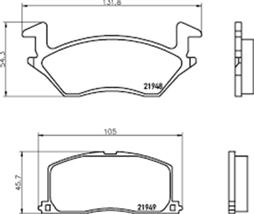 FRONT DISC BRAKE PADS - TOYOTA STARLET EP82  89-