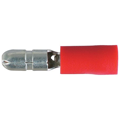 Crimp Terminal Male Bullet Red Terminal Size 4mm