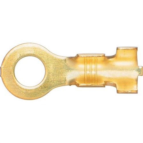 Crimp Terminal Ring Brass ID 6mm Non Insulated 100 Pce