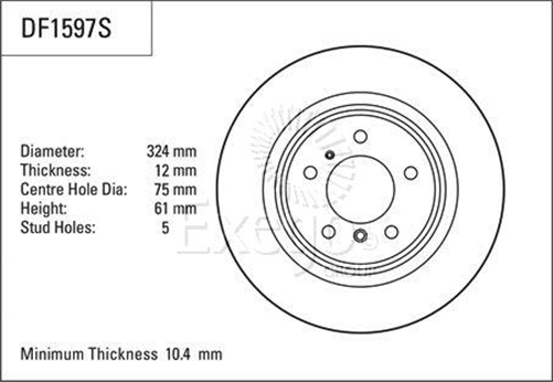 Disc Brake Rotor 324mm
