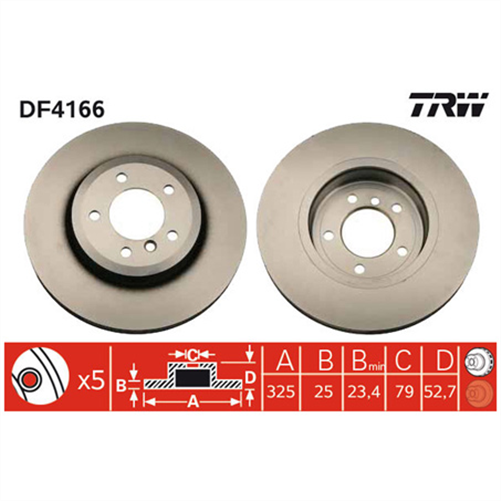Disc Brake Rotor 325mm x 23.4 Min