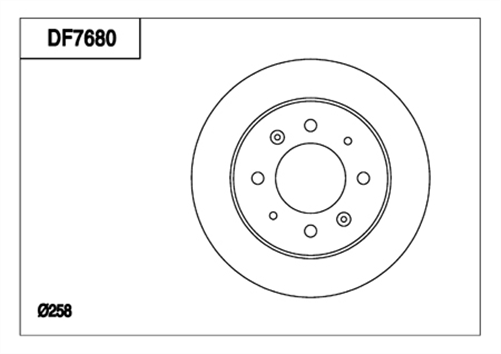 Disc Brake Rotor 258mm x 8 Min