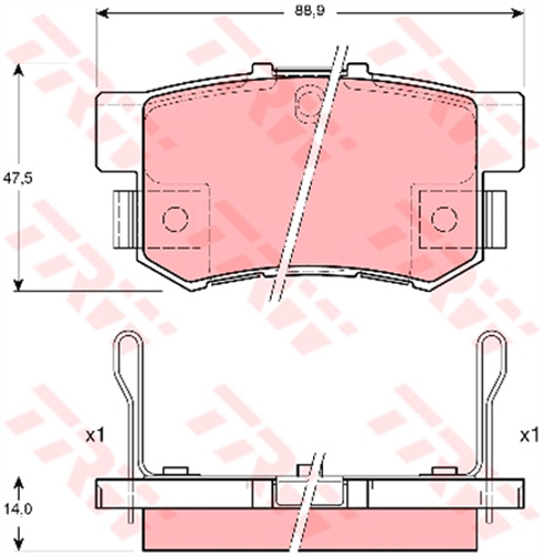 DTEC Brake Pad Set (DB1265)