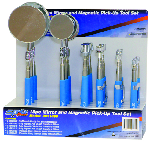 Mirror & Magnetic Pick-Up Tool Display Set