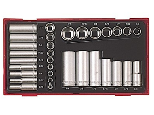MECCA ROSSO SET OF 1/4 & 3/8DR SOCKETS 3