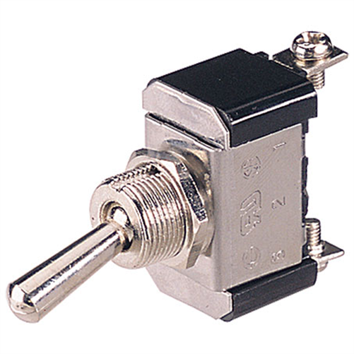 Metal Toggle Switch Off/On SPST (Contacts Rated 20A @ 12V)
