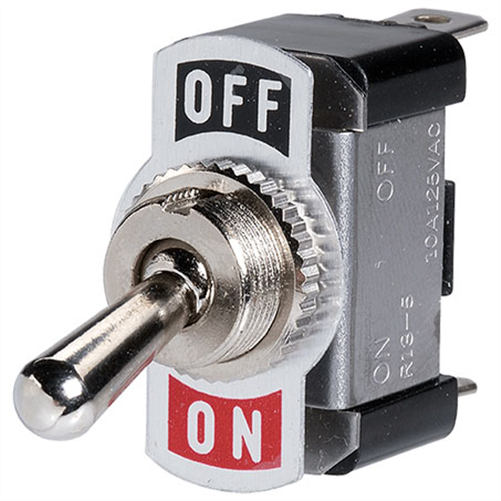Metal Toggle Switch Off/On SPST (Contacts Rated 20A at 12V)