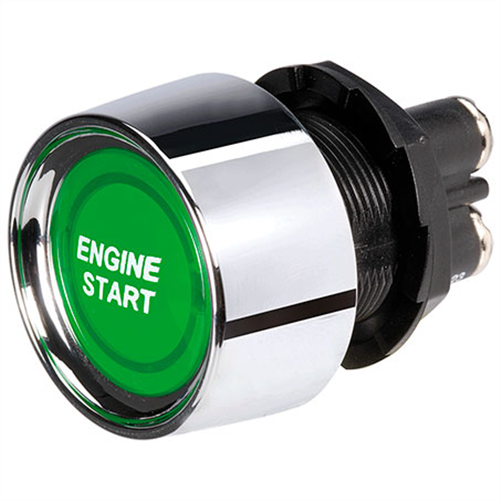 Push Button Starter Switch On/Off Momentary SPST Green LED (Contacts R