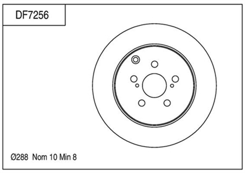 Disc Brake Rotor 288mm x 8 Min