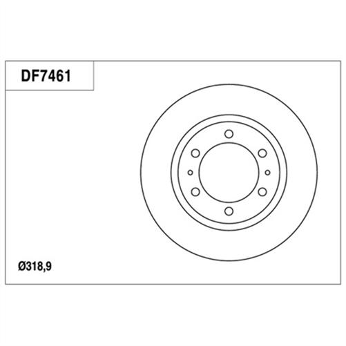 Disc Brake Rotor 319mm x 26 Min