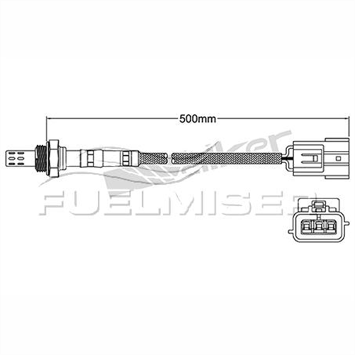 OXYGEN SENSOR DIRECT FIT 3 WIRE 500MM CABLE