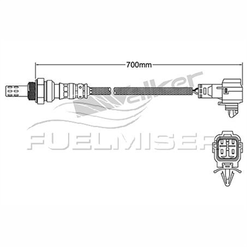 OXYGEN SENSOR DIRECT FIT 4 WIRE 700MM CABLE