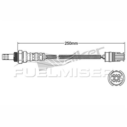 OXYGEN SENSOR DIRECT FIT 4 WIRE 250MM CABLE