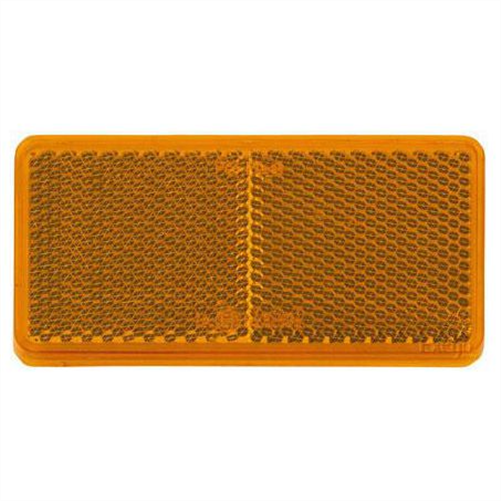 Reflector Rectangle Amber 44 x 94mm - 50 Pce