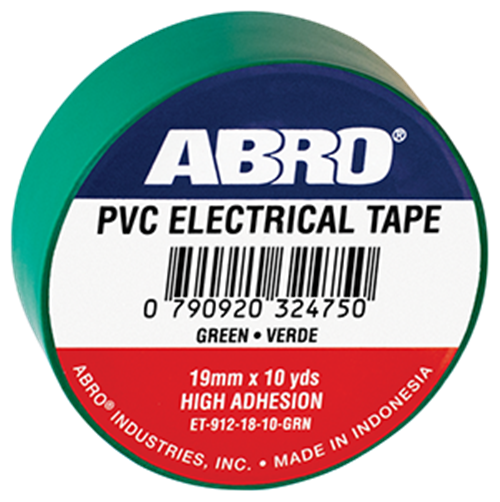 ABRO ELECTRICAL TAPE  .12mmx18mmx10yds GREEN