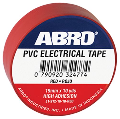 ABRO ELECTRICAL TAPE .12mmx18mmx10yds RED