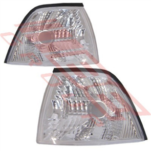 CORNER LAMP - SET - L&R - CLR/CHROME - BMW 3'S E36 4DR 1991