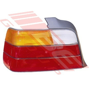 REAR LAMP - L/H - AMBER/CLEAR/RED - BMW 3'S E36 1991-95 4DR
