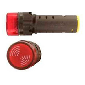 BUZZER FLASHING 16MM 24V LED RED 0524FB