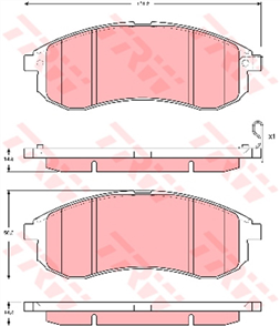 Brake Pad Set (DB1738)