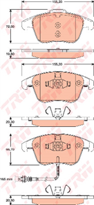 Brake Pad Set Inc. Wear Sensor (DB1849)