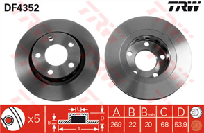 Disc Brake Rotor 269mm x 20 Min