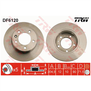 Disc Brake Rotor 305mm x 10 Min