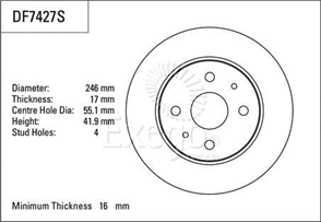 Disc Brake Rotor 246mm