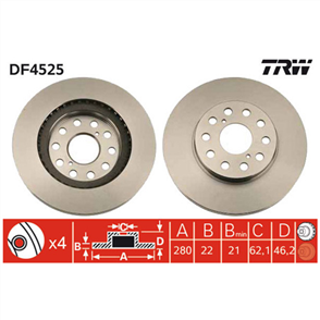 Disc Brake Rotor 281mm x 21 min