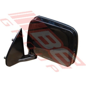 DOOR MIRROR - R/H - BLACK - CORNER MOUNT - NISSAN NAVARA D21/D22 1986