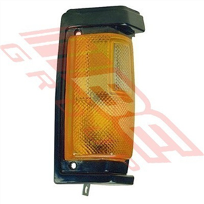 CORNER LAMP - L/H - BLACK TRIM - AMBER - NISSAN NAVARA D21 1986-89