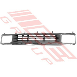 GRILLE - CHROME & GREY - LARGE H/L - NISSAN NAVARA/TERRANO 1990-95