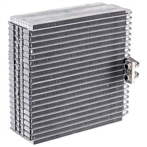Evaporator Core Plate and Fin Inlet Fitting Pad Outlet Fitting Pad