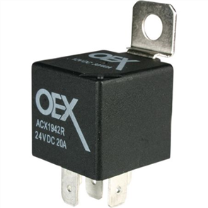 Mini Relay 24V Normally Open 20A - Resistor Protected