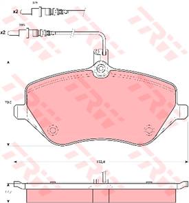 Brake Pad Set Inc. Wear Sensor (DB2024)