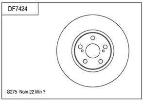 Disc Brake Rotor 275mm x 19 Min