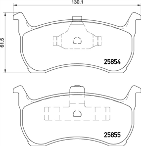 FRONT DISC BRAKE PADS - FORD FALCON EA-AU CERAMIC 96-00