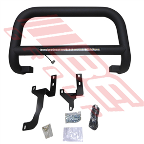 FRONT NUDGE BAR - WITH SINGLE LED BAR - BLACK - FORD RANGER 2015-17 F/