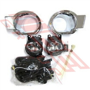 FOG LAMP SET - L&R - W/WIRING & BEZEL - CHROME - FORD RANGER 2012