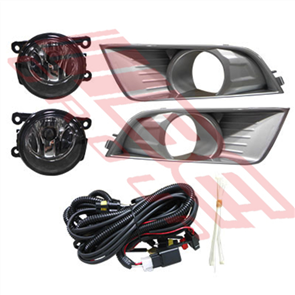 FOG LAMP SET - L&R - WITH WIRING & BEZEL - SILVER - FORD RANGER 2015-