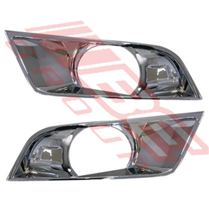 FOG LAMP COVER SET - L&R - CHROME - WITH HOLE - FORD RANGER 2015- F/LI