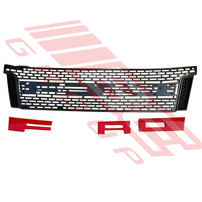 GRILLE - "FORD" IN RED - FORD RANGER 2012